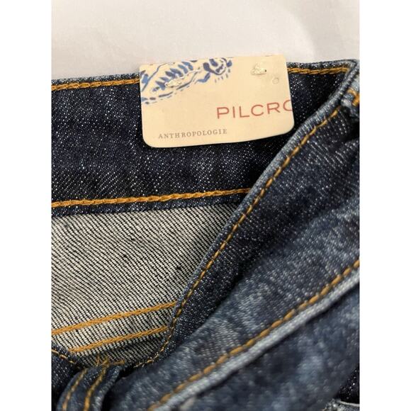 ANTHROPOLOGIE PILCRO The Bow Boyfriend Jeans Dark Distressed Denim SZ 26 NWT - Picture 12 of 16
